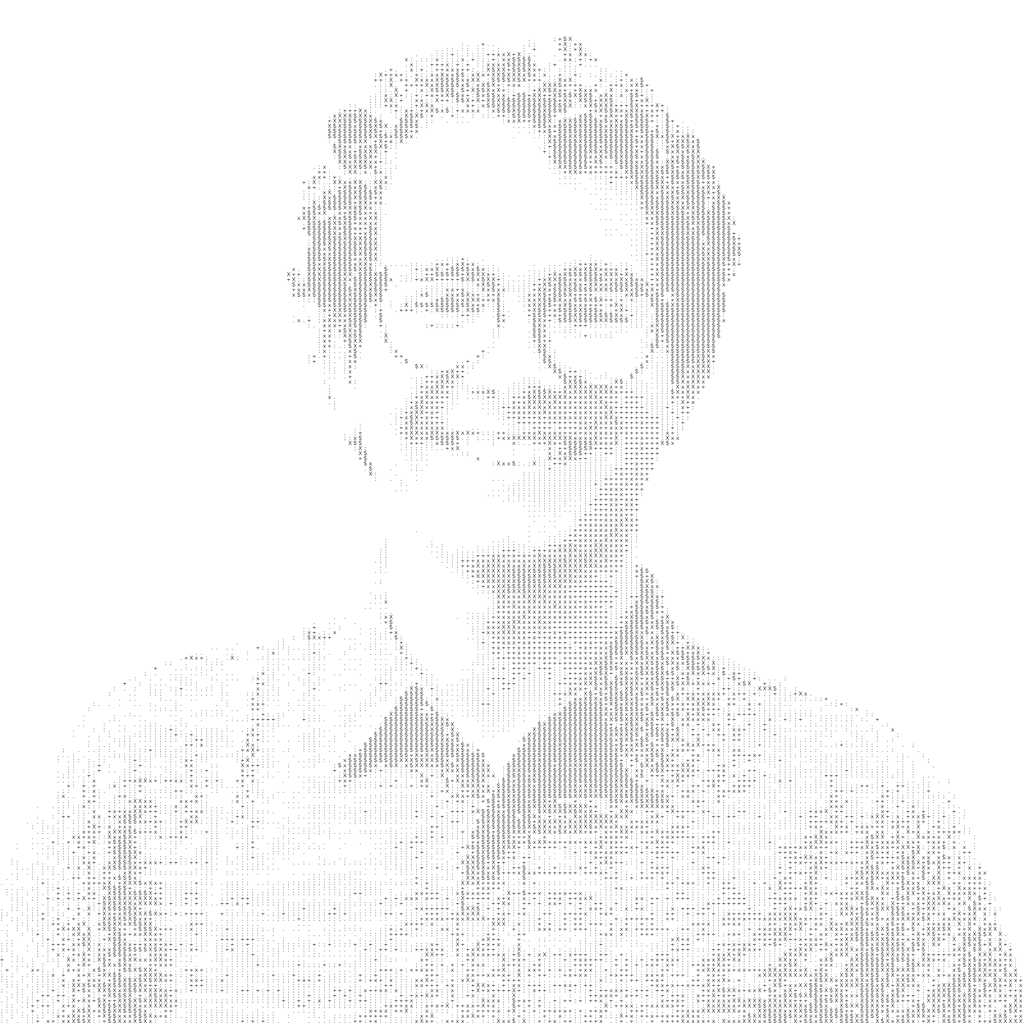 ASCII art portrait of Max Frohman